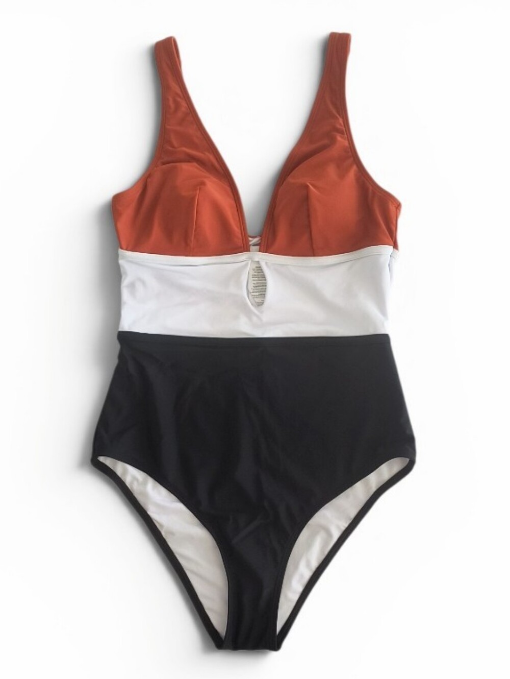 Cupshe Colorblock Columbia Coast Keyhole One Piece Swimsuit Size Small